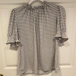 Black and white comfortable blouse